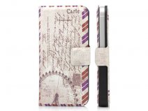 London Eye Retro Postcard Sideflip Case Hoesje voor iPhone 5/5S