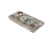 Postal Flower Retro Back Case Hoesje voor iPhone 5/5S