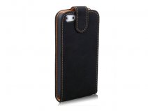 Rough Leather Flip Case voor iPhone 5/5S