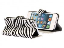 Zebra Sideflip Wallet Case voor iPhone 5/5S