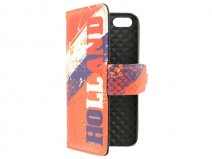 Oranje Holland Bookcase - iPhone SE / 5s / 5 hoesje