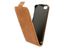 Vintage Brown Flipcase - Hoesje voor iPhone 5/5S