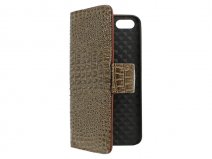 Croco Bookcase - iPhone SE / 5s / 5 hoesje