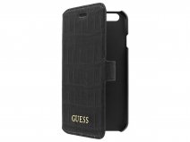 Guess Black Croco Bookcase - iPhone 6/6s hoesje