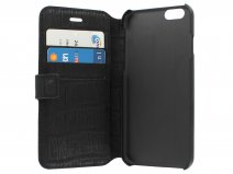 Guess Black Croco Bookcase - iPhone 6/6s hoesje