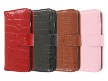 Croco Leather Bookcase - iPhone 6/6s hoesje