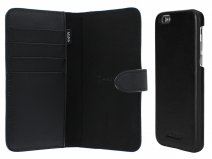 Agna Magneat 2in1 Case Zwart Leer - iPhone 6/6s hoesje