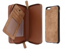 Smartphone Wallet met Magnetic iPhone 6/6s hoesje Bruin