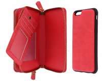 Smartphone Wallet met Magnetic iPhone 6/6s hoesje Rood