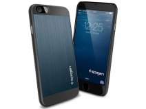 Spigen Aluminium Fit Case Metal Slate - iPhone 6/6s hoesje