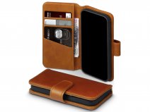 CaseBoutique Leather Wallet Cognac Leer - iPhone 12 Mini hoesje