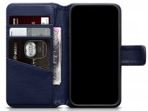 CaseBoutique Leather Wallet Blauw Leer - iPhone 12 Mini hoesje