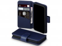 CaseBoutique Leather Wallet Blauw Leer - iPhone 12 Mini hoesje
