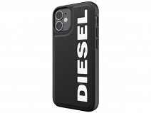 Diesel Logo Case Zwart - iPhone 12 Mini hoesje