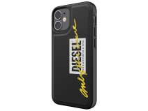 Diesel Embroided Case Zwart/Lime - iPhone 12 Mini hoesje