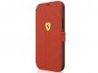 Ferrari On Track Perforated Bookcase Rood - iPhone 12 Mini Hoesje