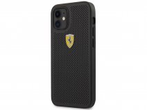 Ferrari Perforated PU Case Zwart - iPhone 12 Mini Hoesje