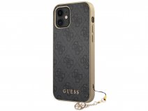 Guess 4G Monogram Charm Case Grijs - iPhone 12 Mini hoesje