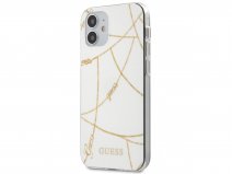 Guess Gold Chains TPU Case Wit - iPhone 12 Mini hoesje