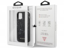 Guess Marble Case Zwart - iPhone 12 Mini hoesje