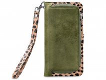 Mobilize 2in1 Magnet Zipper Case Green Leopard - iPhone 12 Mini hoesje