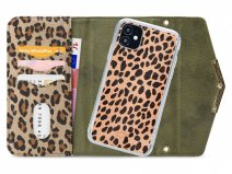 Mobilize Elegant Magnet Clutch Green Leopard - iPhone 12 Mini hoesje