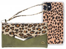 Mobilize Elegant Magnet Clutch Green Leopard - iPhone 12 Mini hoesje