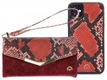 Mobilize Elegant Magnet Clutch Red Snake - iPhone 12 Mini Hoesje