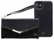 Mobilize Elegant Magnet Clutch Black Velvet - iPhone 12 Mini hoesje