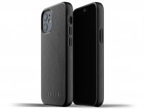 Mujjo Full Leather Case Zwart - iPhone 12 Mini Hoesje Leer