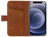 Senza Desire Bookcase Burned Cognac - iPhone 12 Mini hoesje Leer