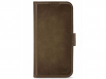 Senza Desire Bookcase Burned Olive - iPhone 12 Mini hoesje Leer