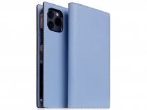 SLG Design D9 Chevere Sully Leer Blauw - iPhone 12 Mini hoesje