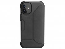 Urban Armor Gear Metropolis Leather Zwart - iPhone 12 Mini hoesje