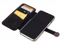 Greenwich Oxford MagSafe Leather Folio Beluga - iPhone 12/12 Pro Hoesje