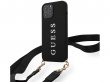 Guess Logo Necklace Case Zwart - iPhone 12/12 Pro hoesje