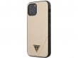 Guess Saffiano Case Goud - iPhone 12/12 Pro hoesje