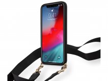 Guess Logo Necklace Case Zwart - iPhone 12/12 Pro hoesje