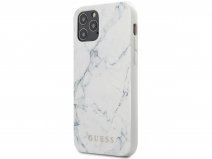 Guess Marble Case Wit - iPhone 12/12 Pro hoesje