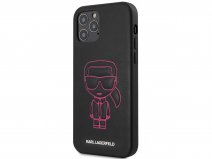 Karl Lagerfeld Ikonik Outline Case Roze - iPhone 12/12 Pro hoesje