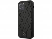 Mercedes-Benz Wave Line Leather Case Zwart - iPhone 12/12 Pro hoesje