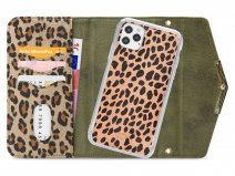 Mobilize Elegant Magnet Clutch Green Leopard - iPhone 12 / 12 Pro hoesje