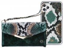 Mobilize Elegant Magnet Clutch Green Snake - iPhone 12 / 12 Pro hoesje