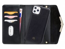 Mobilize Elegant Magnet Clutch Black Velvet - iPhone 12 / 12 Pro hoesje