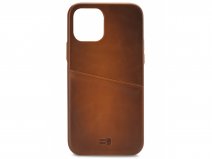 Senza Desire Card Case Burned Cognac - iPhone 12/12 Pro hoesje Leer