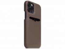 SLG Design D8 Card Case Taupe Leer - iPhone 12/12 Pro hoesje