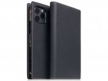 SLG Design D8 Folio Leer Black Blue - iPhone 12/12 Pro hoesje