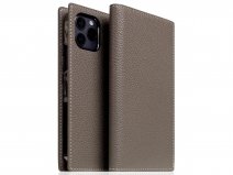 SLG Design D8 Folio Leer Etoff Cream - iPhone 12/12 Pro hoesje