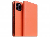 SLG Design D8 Folio Leer Coral - iPhone 12 Mini hoesje