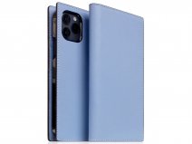 SLG Design D9 Chevere Sully Leer Blauw - iPhone 12/12 Pro hoesje